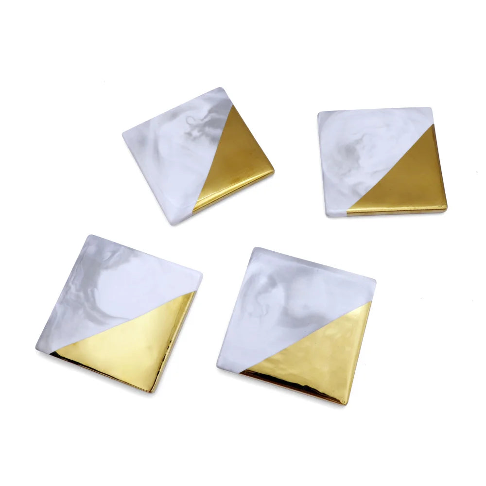 Marble Gold Plated Coasters