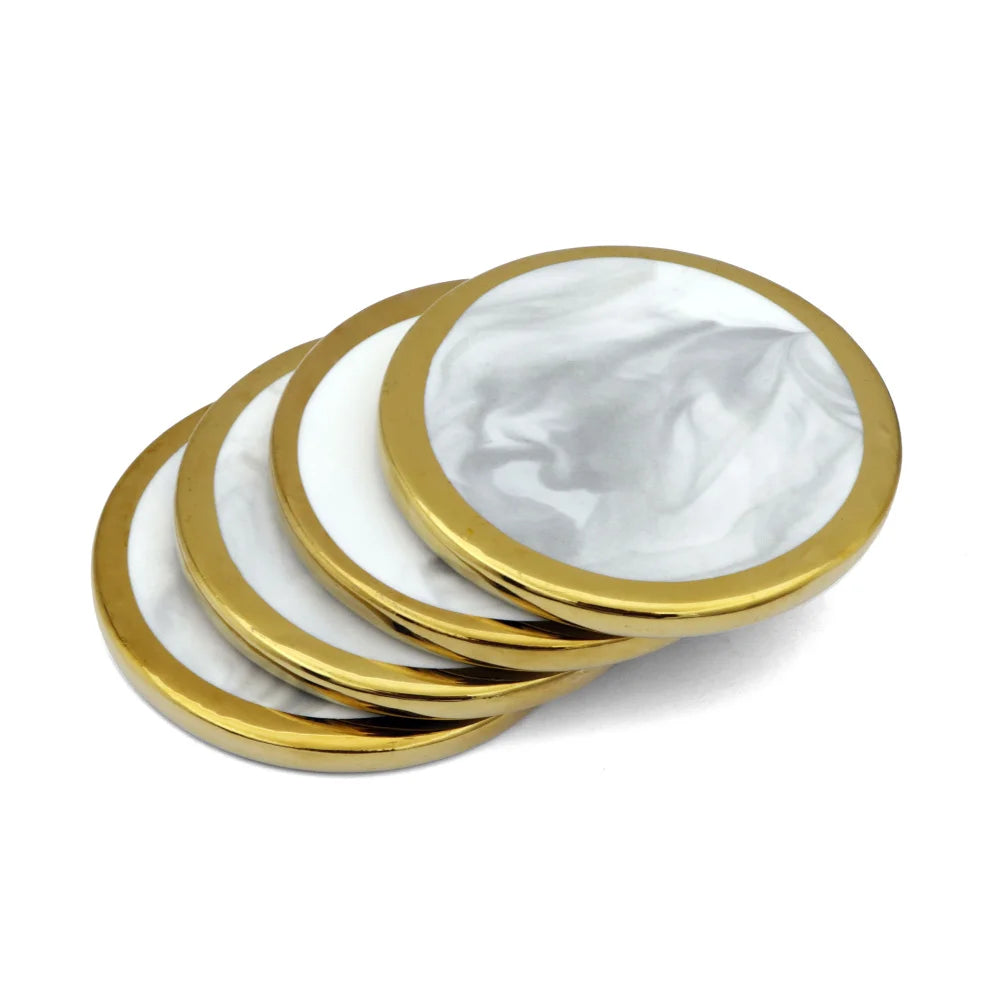 Marble Gold Plated Coasters