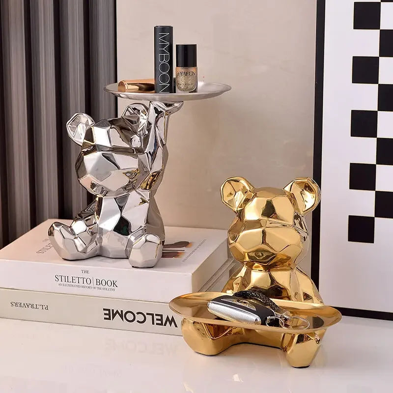 Bear Statue Storage Tray