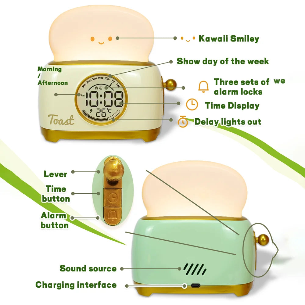 Toast Light & Digital Clock