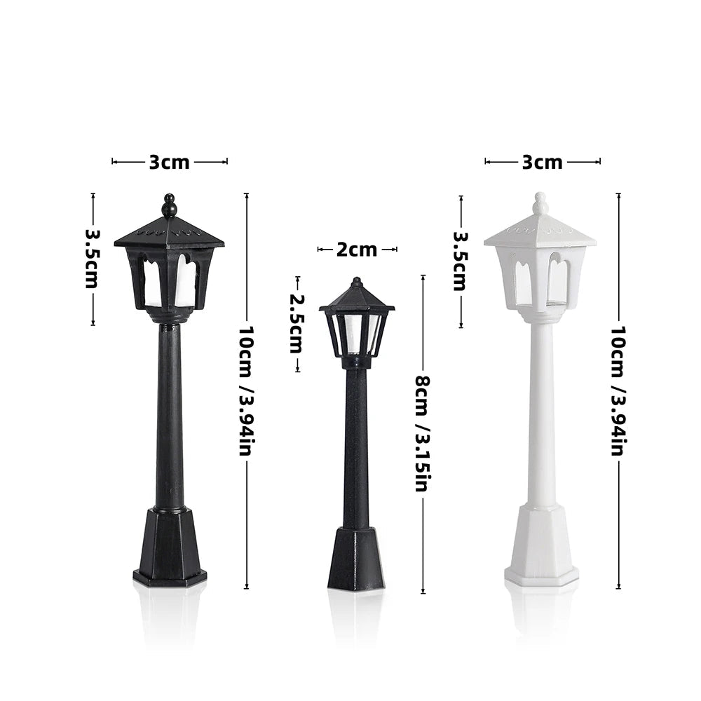 6/12pcs Miniature Street Lights