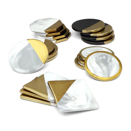 Marble Gold Plated Coasters
