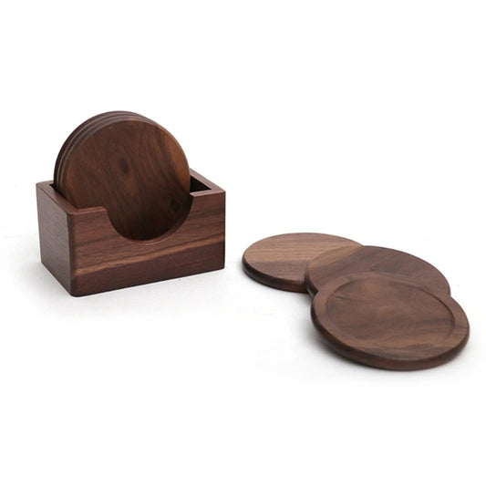 6pcs Walnut Wood Coasters