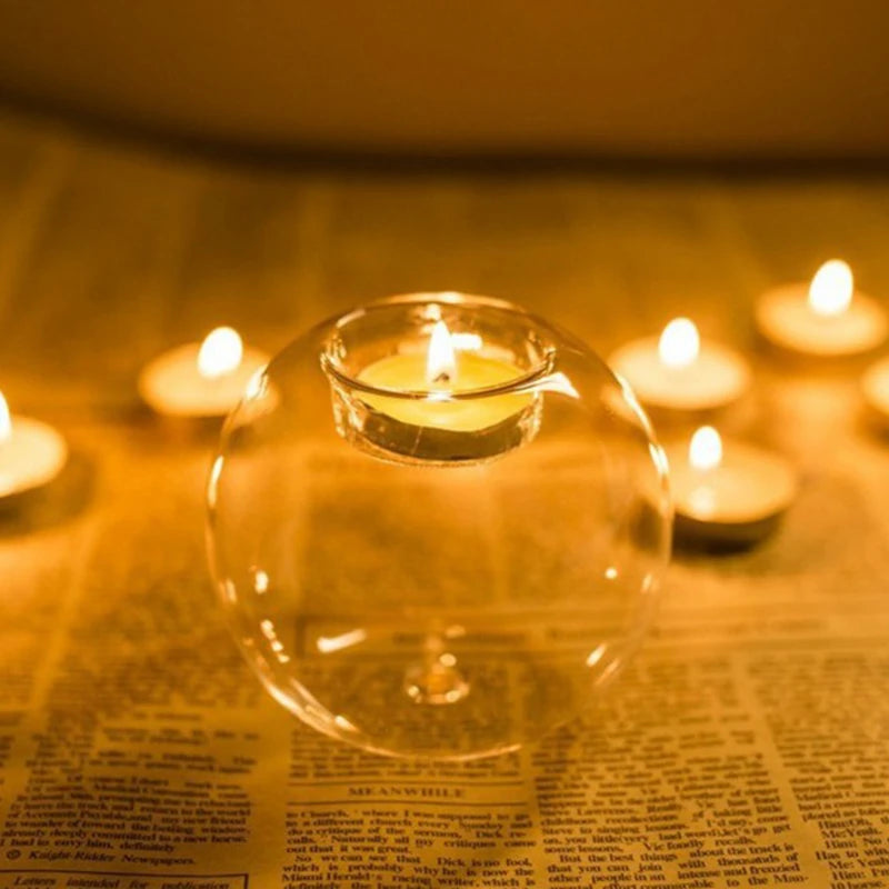 Glass Candle Holder