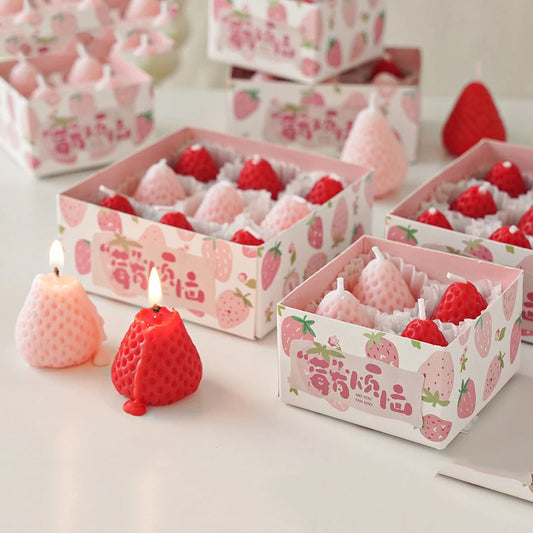 Scented Strawberry Candles
