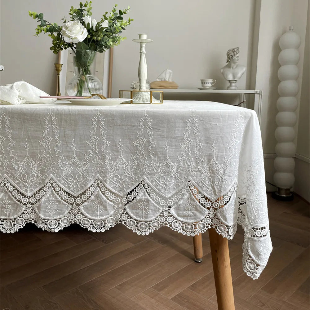 Handmade Cotton Embroidery Tablecloth
