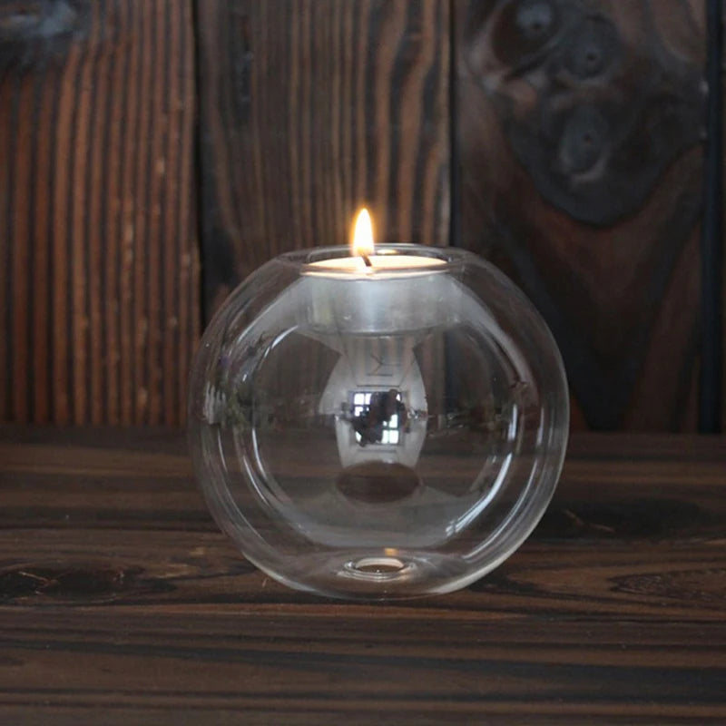 Glass Candle Holder