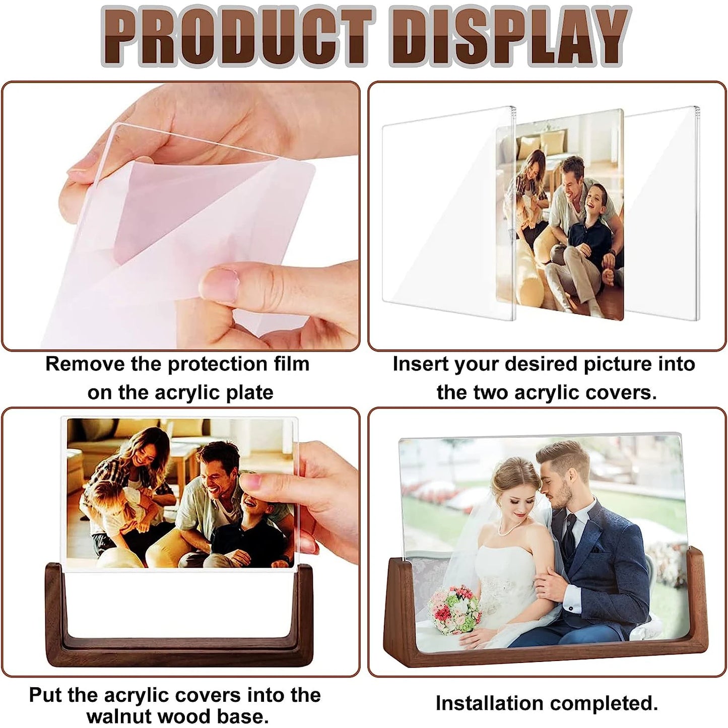 U-shape Wood Photo Frame