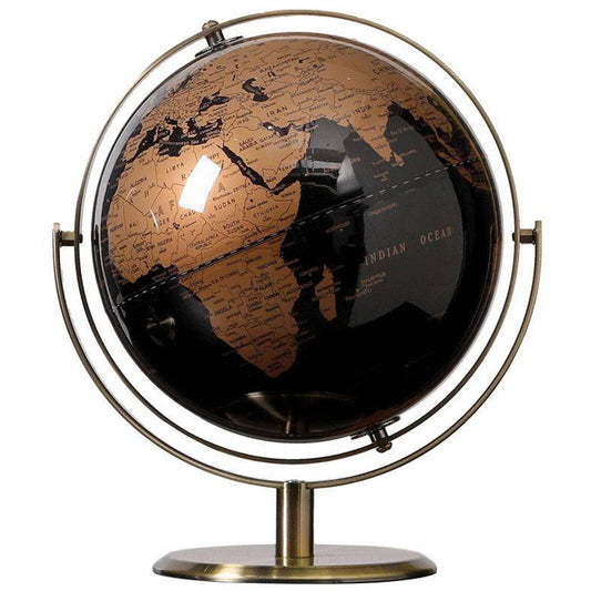 Black Gold Rotating Globe