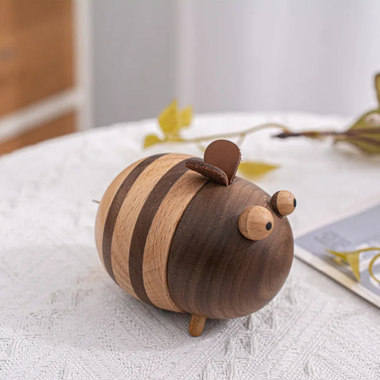 Wooden Bee Toothpick Dispenser