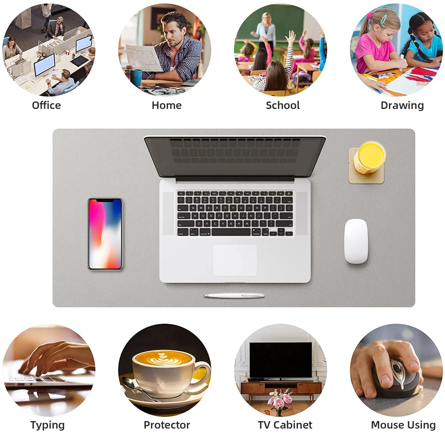 Leather desk mat