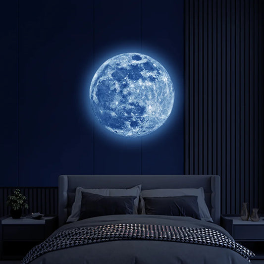 3D Luminous Moon Sticker