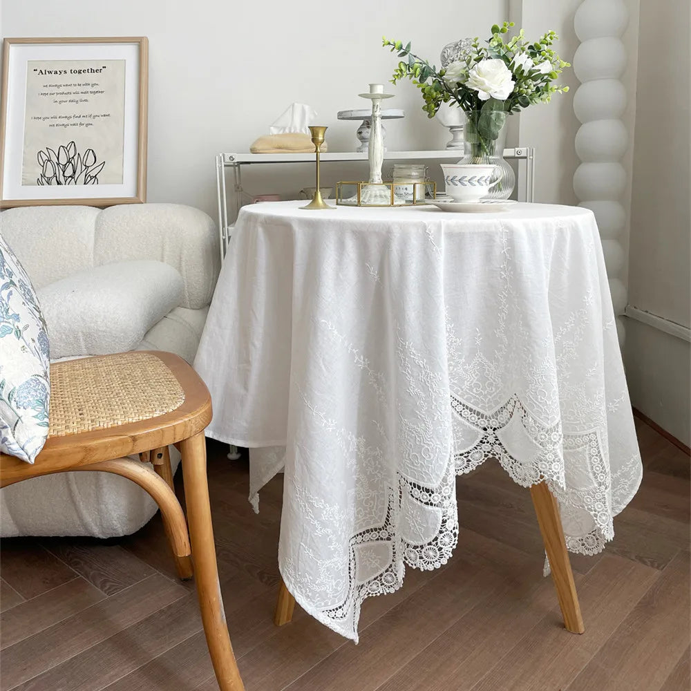 Handmade Cotton Embroidery Tablecloth