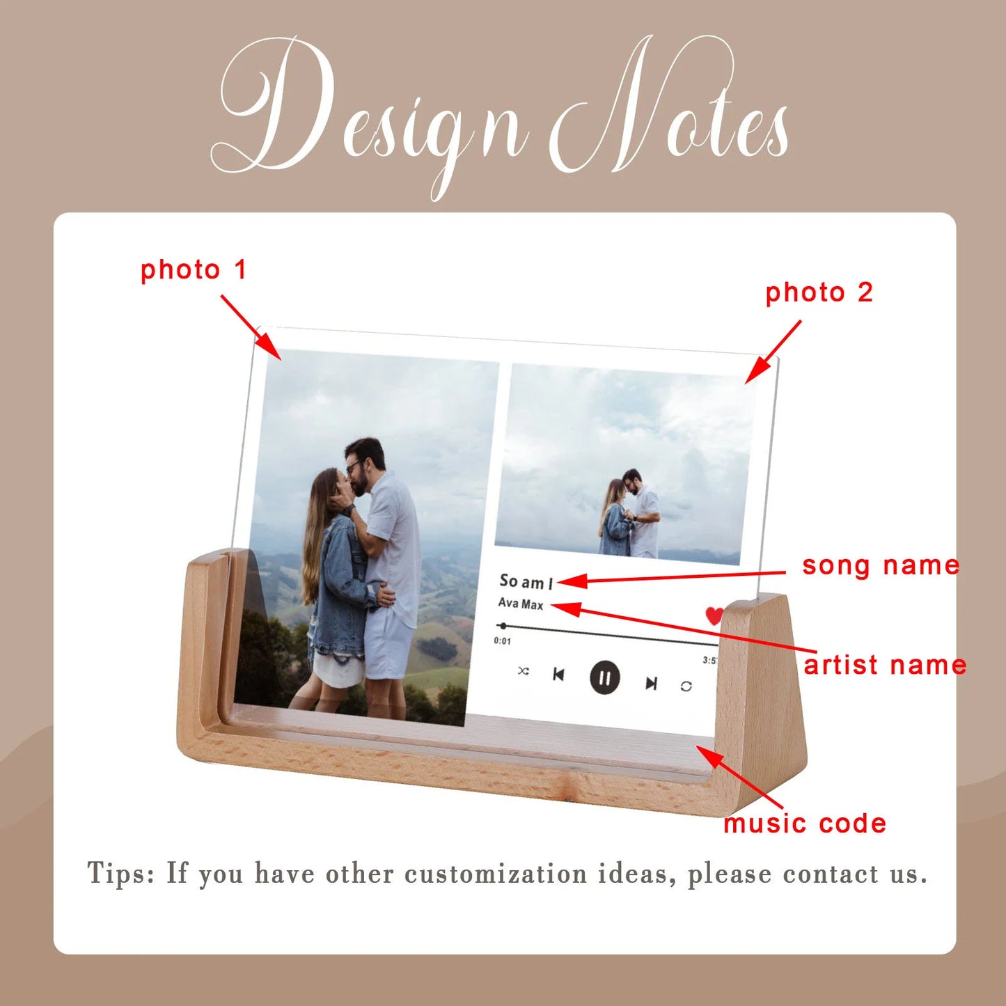 Custom Song Acrylic Frame
