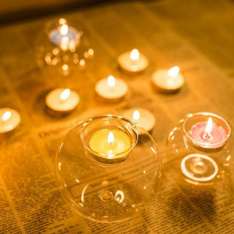 Glass Candle Holder