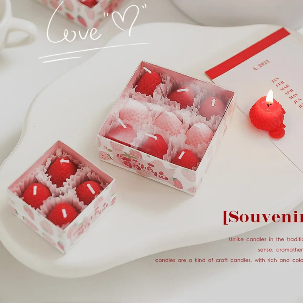 Scented Strawberry Candles